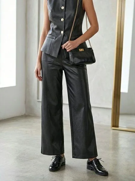 Will's Vegan Shop Will's Vegan Shop Luxe Derbys Patent Black Frauen, Schwarz, – Produktbild 1 von 1