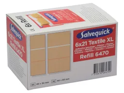Salvequick 6 x 21 Stk. Salvequick Pflaster-Abschnitte "REF 6470" elastisch 8 x 3,2/4,8 cm – Produktbild 1 von 1