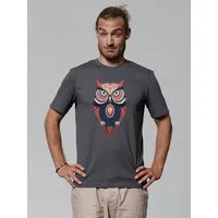 watapparel watapparel T-Shirt Unisex Colorful Owl, Anthracite, – Produktbild 1 von 1