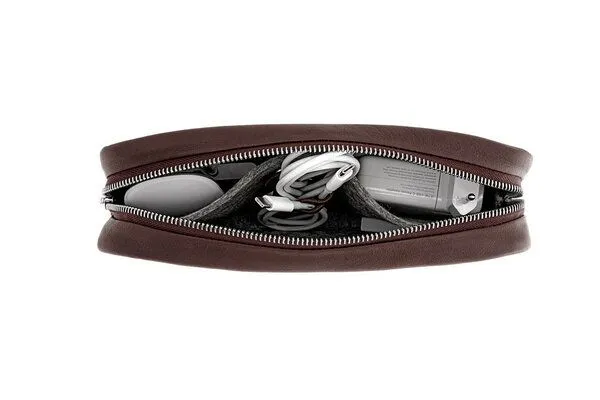 Pack & Smooch Pack & Smooch Kabeltasche "Longford" aus Leder, Magic Maus, USB, SD Karten, Dunkelbraun, – Produktbild 2 von 4