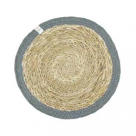 reSpiin reSpiin Runde Tischmatte aus Seegras und Jute Ø 28 cm, Grau, – Produktbild 3 von 4