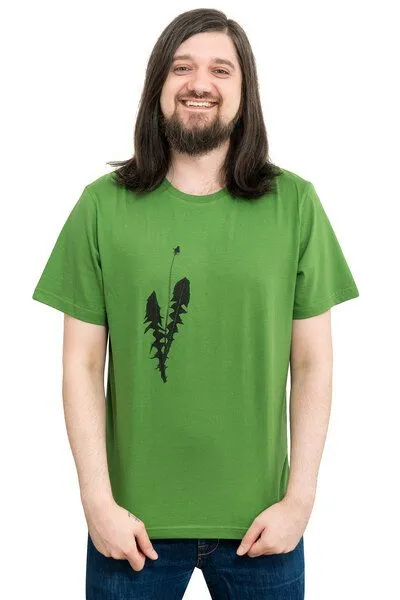 Hirschkind Hirschkind Fair-Trade-Männershirt "Löwenzahn" - Made in Kenia - grasgrün – Produktbild 1 von 1
