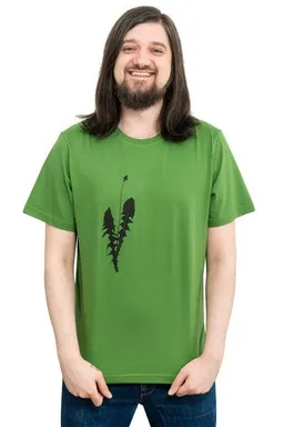 Hirschkind Hirschkind Fair-Trade-Männershirt "Löwenzahn" - Made in Kenia - grasgrün – Produktbild 1 von 1