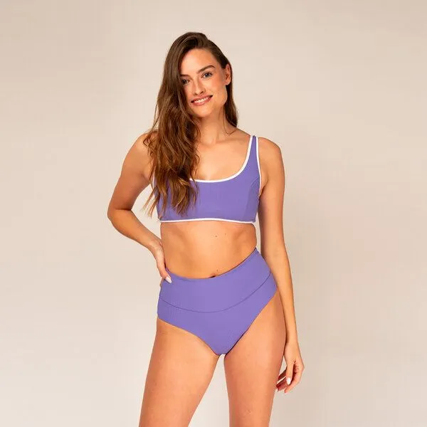 Woodlike Ocean Woodlike Ocean Allie Bikini Top - wendebar white / rose brown / lila, Lila, – Produktbild 2 von 4