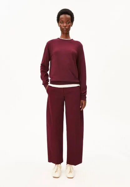 ARMEDANGELS ARMEDANGELS BARREL TWILL Damen Webhose aus Bio-Baumwoll Mix, Velvet red, – Produktbild 4 von 4
