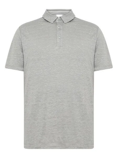 KnowledgeCotton Apparel KnowledgeCotton Apparel Poloshirt Regular aus Bio-Leinen, Grau (ultimate-grey), – Produktbild 1 von 4