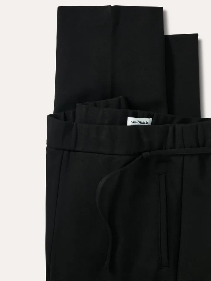 Walbusch Jerseyhose Damen Jerseyhose Heavy Jersey EcoVero Viskose Regular Fit, knitterarm, Kurzgröße, Schwarz, – Produktbild 4 von 4