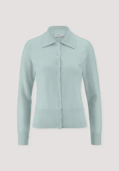 hessnatur hessnatur Strickjacke Regular aus Schurwolle mit Cashmere, Polargrün, – Produktbild 4 von 4