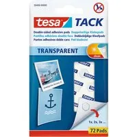 Tesa tesa TACK, doppelseitige Klebepads, transparent, 72 Stk. – Produktbild 1 von 1