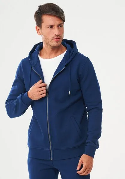 ORGANICATION ORGANICATION Sweatjacke aus Bio-Baumwolle, Navy, – Produktbild 2 von 4