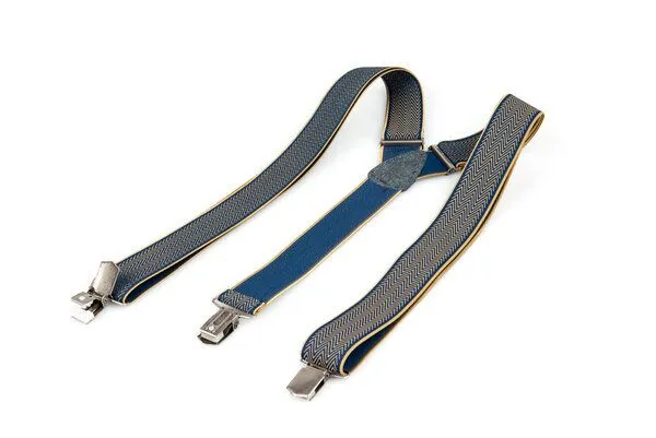 klYmp klYmp Hosenträger 'basic' zig-zag vegan, Gold-blau, – Produktbild 3 von 4