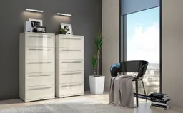 OTTO home Schubkastenkommode Piano, mit 4 oder 5 Schubladen, FSC-zertifizierter Holzwerkstoff, UV lackiert hochglänzend,Soft-Close Funktion, in 2 Breiten und 2 Höhen – Produktbild 1 von 1