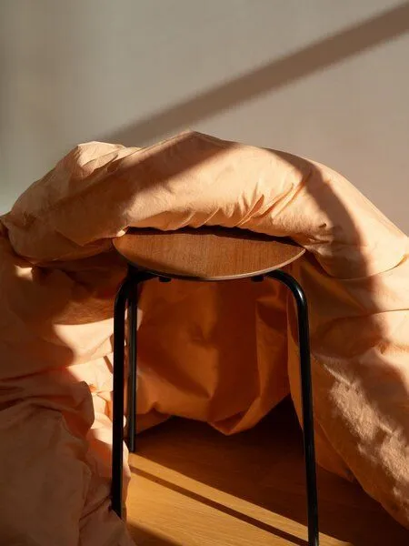 erlich textil erlich textil Finn Bettdeckenbezug aus Bio-Baumwolle, made in Europe, Papaya, – Produktbild 6 von 7
