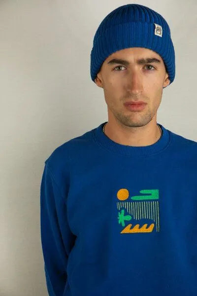 Kiwistories Strickmütze Slim Fit anliegend aus Merino-Wolle Unisex, Königsblau, – Produktbild 3 von 4