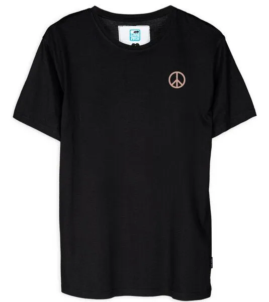 Gary Mash GARY MASH T-Shirt Peace Sign aus Bio-Baumwolle, Schwarz, – Produktbild 2 von 4