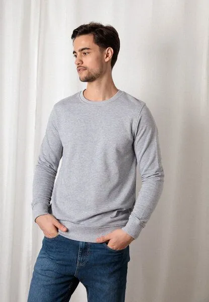 TORLAND TORLAND Leichter Pullover aus Bio-Baumwolle | PUNO, Grau (grey melange), – Produktbild 3 von 4