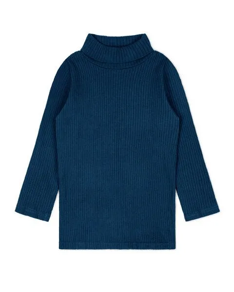 MATONA Matona Rollkragen-Shirt für Kinder aus Bio-Baumwolle / Jersey Turtleneck Kids, Blau, – Produktbild 1 von 2