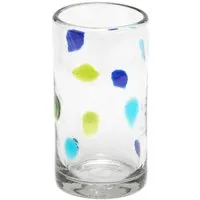 GLOBO Fair Trade GLOBO Fair Trade Glas LONGDRINK, Recyclingglas mundgeblasen, Bunte punkte, – Produktbild 1 von 1