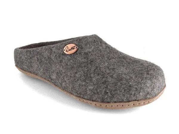 WoolFit WoolFit Filzpantoffeln "Classic" mit besonders weicher Einlage, Hellgrau(grau), – Produktbild 1 von 4