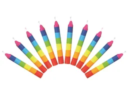 Goki goki Geburtstagskerzen-Set 10 Stück bunt Höhe 10 cm, Durchmesser 13 mm – Produktbild 1 von 1