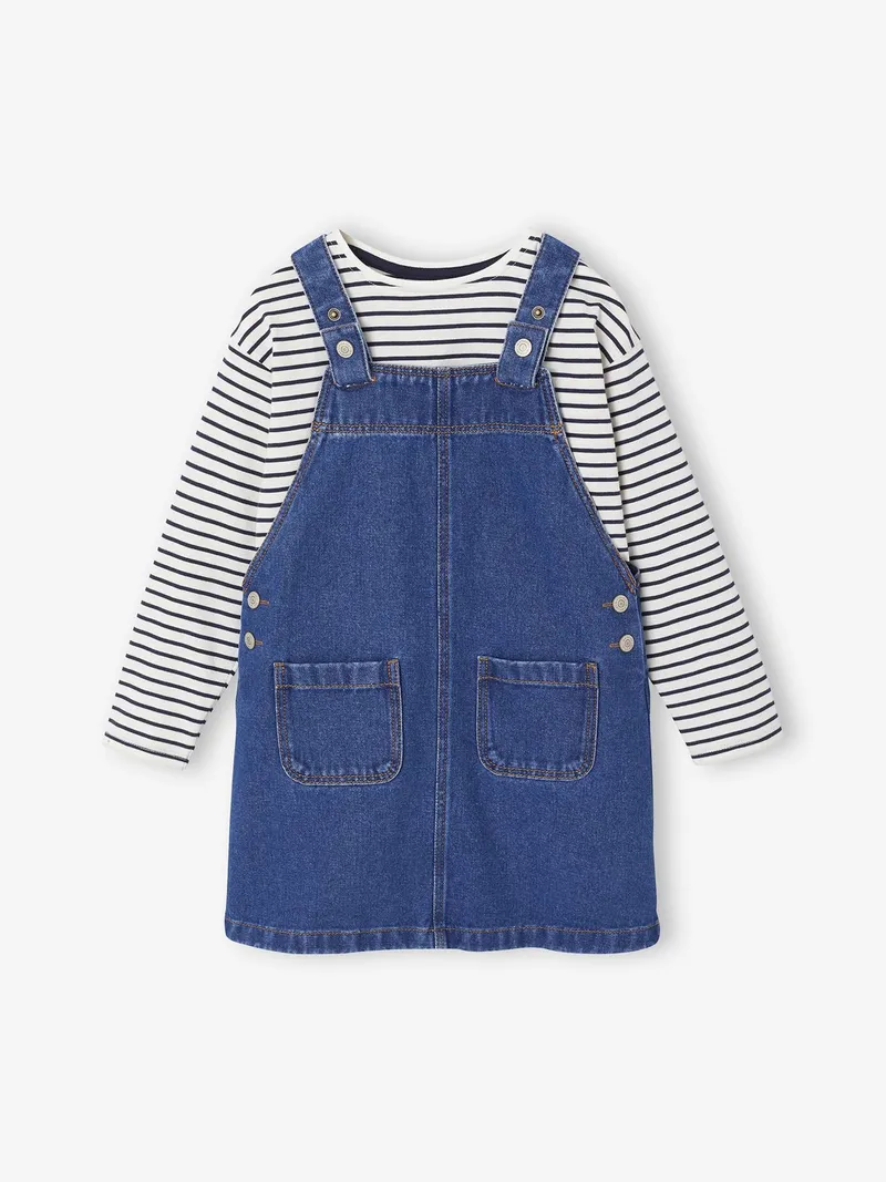 Vertbaudet Mädchen Set, Mittelblau, – Produktbild 1 von 3