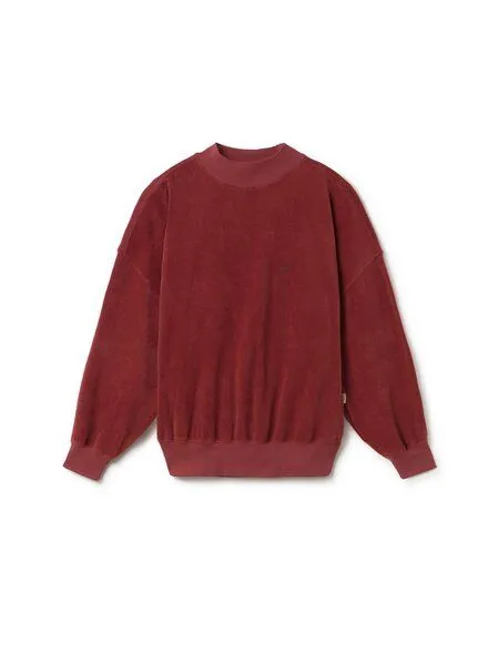 TWOTHIRDS TWOTHIRDS Samt-Sweatshirt Binz, Wine, – Produktbild 1 von 3