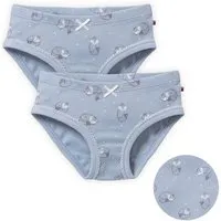 People Wear Organic People Wear Organic Slips, 2er Pack, blau bedruckt, "Fuchs", Bio-Baumwolle – Produktbild 1 von 1