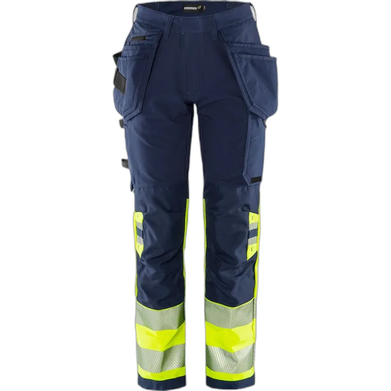 Fristads Berufshose hochsichtbar Klasse 1 für Frauen Fristads Outdoor 2643 GSTP, Gelb, – Produktbild 2 von 2