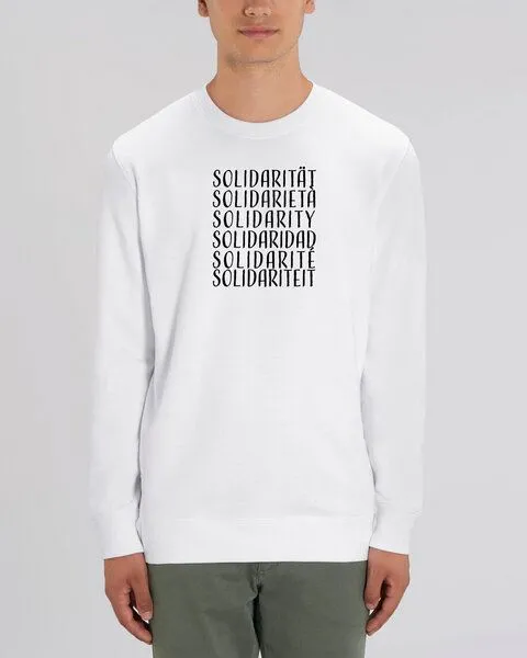 Human Family Human Family Bio Unisex Rundhals-Sweatshirt - "Switch - Solidarity", Weiss, – Produktbild 2 von 4