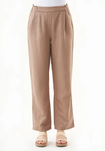 ORGANICATION ORGANICATION Hose aus TENCEL Lyocell und Leinen, Braun(deep taupe), – Produktbild 2 von 3