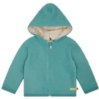loud proud loud + proud Babys & Kinder Wollfleece-Jacke mit Kapuze, GOTS-zertifiziert, Oregano(grün), – Produktbild 1 von 1