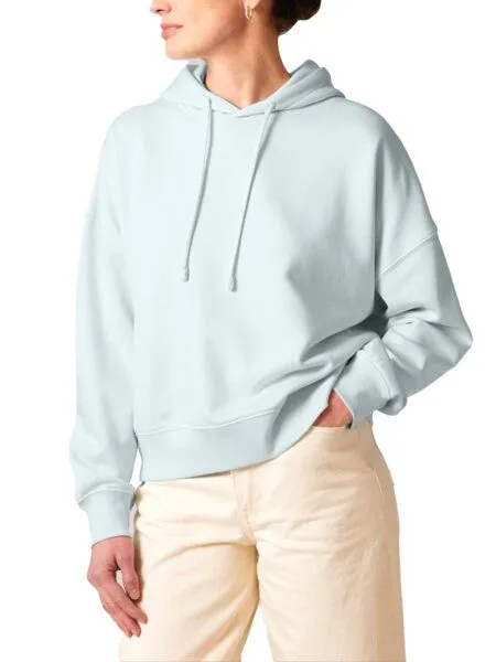 YTWOO YTWOO Moderner Damen Oversized Drop-Shoulder Hoodie Nachhaltig aus 100% Biobaumwolle, Schwarz, – Produktbild 4 von 4