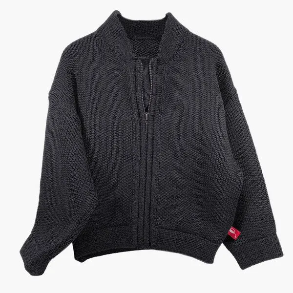 vincente vincente gestrickte Bomberjacke für Frauen, Schwarz, – Produktbild 1 von 1
