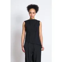 JAN N JUNE JAN 'N JUNE Damen vegan Top Mit Raffung Crinkle Meadow Black – Produktbild 1 von 1