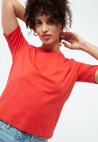 Givn Berlin Givn Berlin T-Shirt GBRUTH aus Bio-Baumwolle, Tomato red, – Produktbild 4 von 4