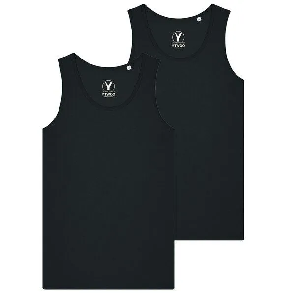 YTWOO YTWOO 2x Regular Herren Tanktop, Schwarz, – Produktbild 1 von 2