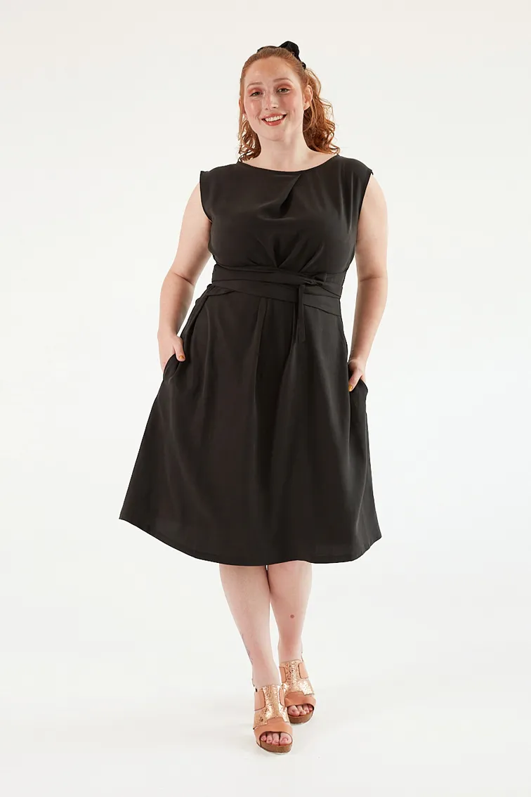 WiDDA Widda Damen vegan Kleid Adele Schwarz, Schwarz, – Produktbild 2 von 2