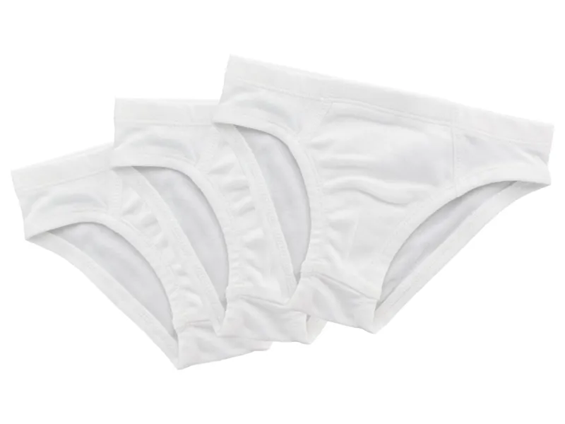 HANS NATUR Jungen Slip Bio-Baumwolle 3er Set off white Gr. 110/116, Weiß, – Produktbild 1 von 1