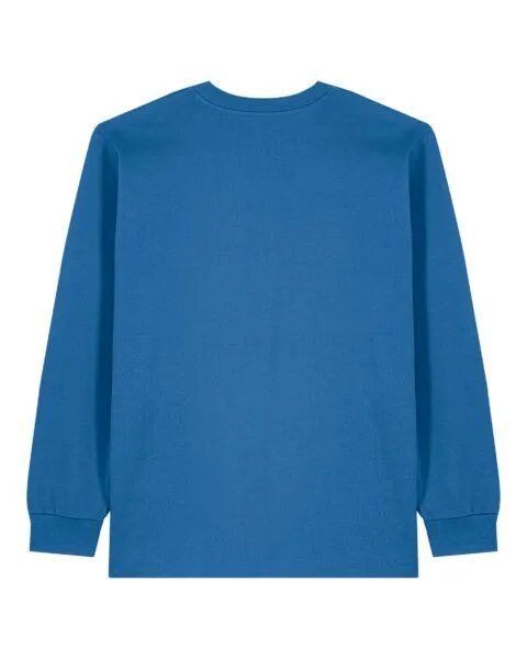 YTWOO YTWOO Schweres Unisex Basic Langarmshirt aus 100% Biobaumwolle, Blau, – Produktbild 3 von 4