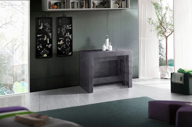 Home affaire Esstisch Praktika, Küchentisch, Wohnzimmertisch, Speisetisch, mit Auszugsfunktion, ausziehbar von 50 cm auf 300 cm, Grau, – Produktbild 3 von 5