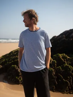 FUXBAU FUXBAU Gestreiftes Männer T-Shirt - blau weiß – Produktbild 1 von 1