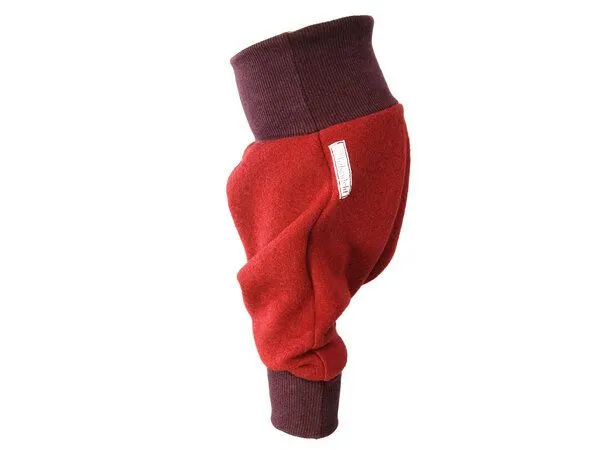 liebewicht liebewicht Yogahose Sarouelhose Pumphose Wolle verschiedene Farben nach Wahl, Rot/weinrot, – Produktbild 2 von 4