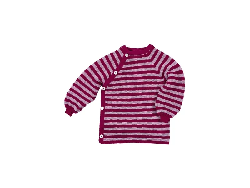 Reiff Strickwaren Reiff Strickwaren Baby Jacke Schlüttli Bio-Merinowolle, Rot, lila, – Produktbild 1 von 2