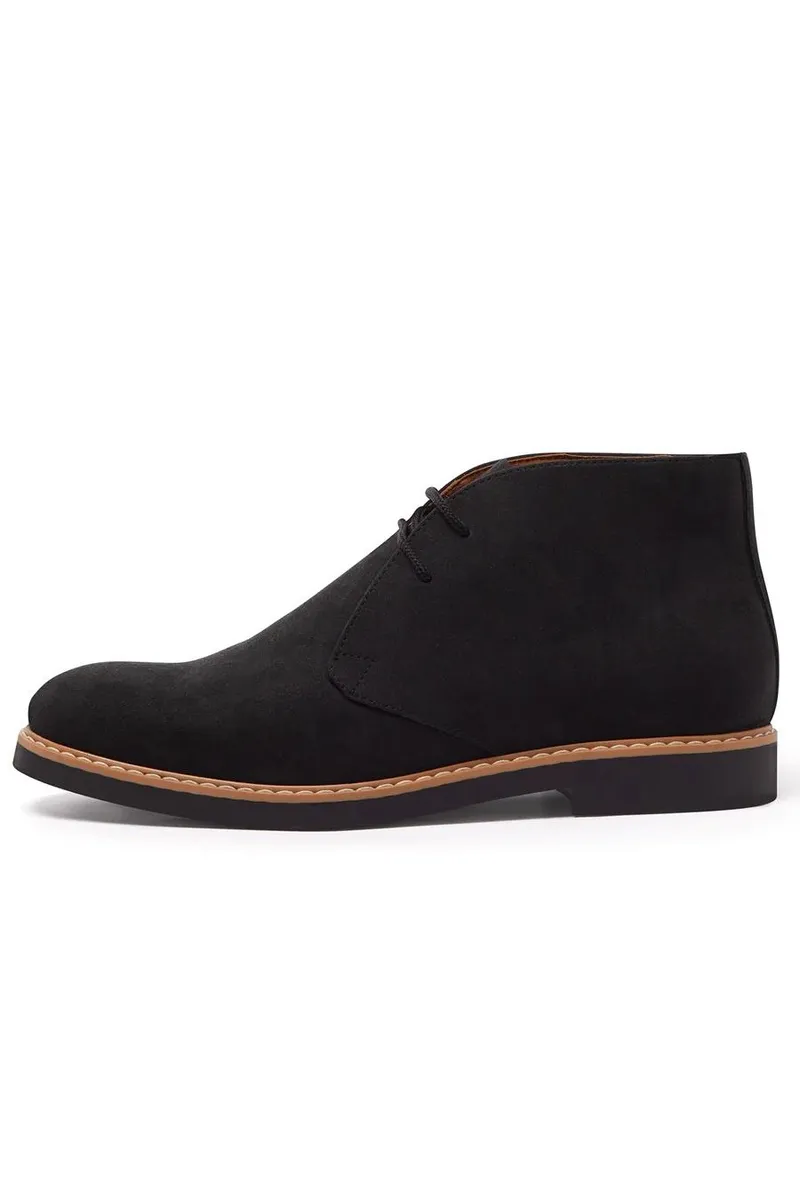 Will's Vegan Store Will's Vegan Store Herren vegan Signature Deserts Schwarzes Veganes Wildleder, Schwarz, – Produktbild 1 von 2