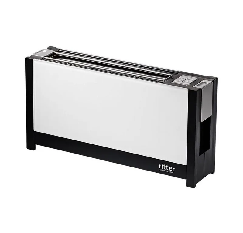 ritter ritter Langschlitz-Toaster "volcano 5" mit Brötchenaufsatz, extra schmal, Weiß, – Produktbild 2 von 6