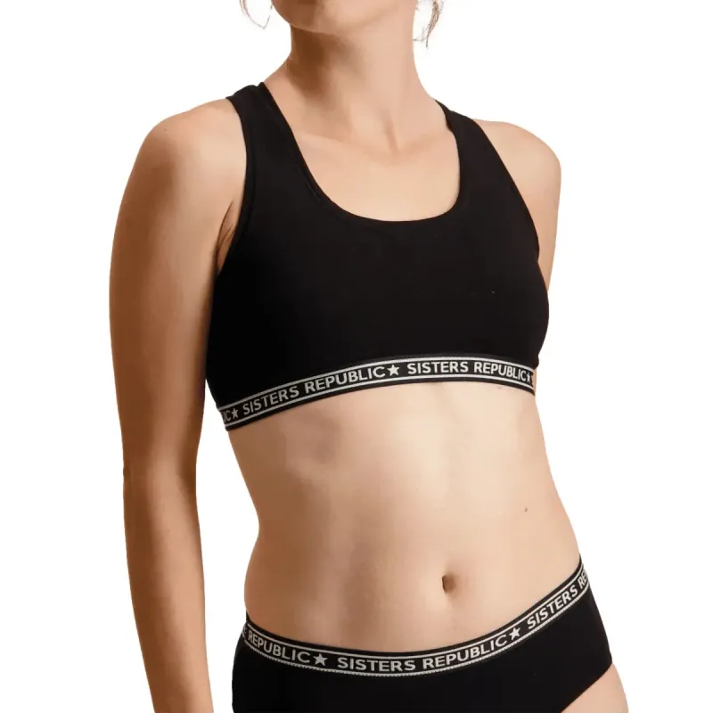 Sisters Republic Damen Baumwoll-BH Sisters Republic Sissi, Noir, – Produktbild 1 von 1