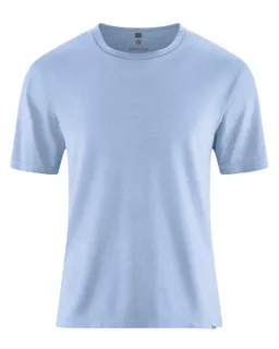 HempAge Hempage Herren vegan T-Shirt Aus Slub Jersey Wasserblau – Produktbild 1 von 1