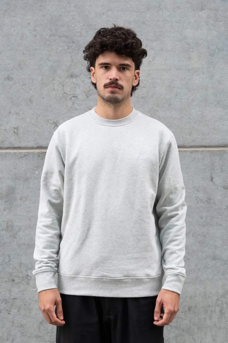 Lucid Collective Lucid Collective Herren vegan Sweatshirt Just Heather Grey, Hellgrau, – Produktbild 2 von 2