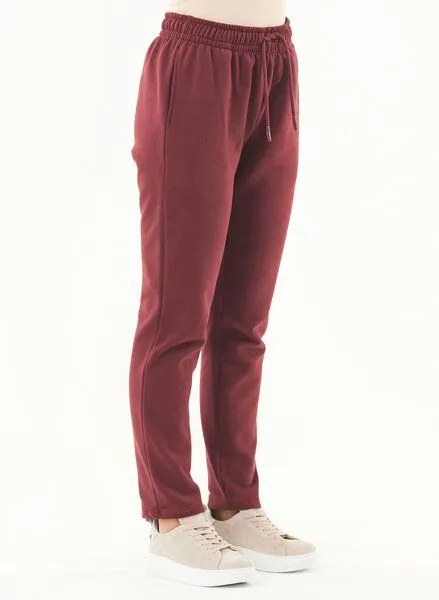 ORGANICATION ORGANICATION ESSENTIALS-PUREEN- Soft Touch Sweathose aus Bio-Baumwolle, Rot(bordeaux), – Produktbild 3 von 3