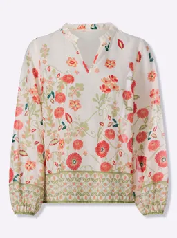 heine Druckbluse champagner-schilf-bedruckt – Produktbild 1 von 1